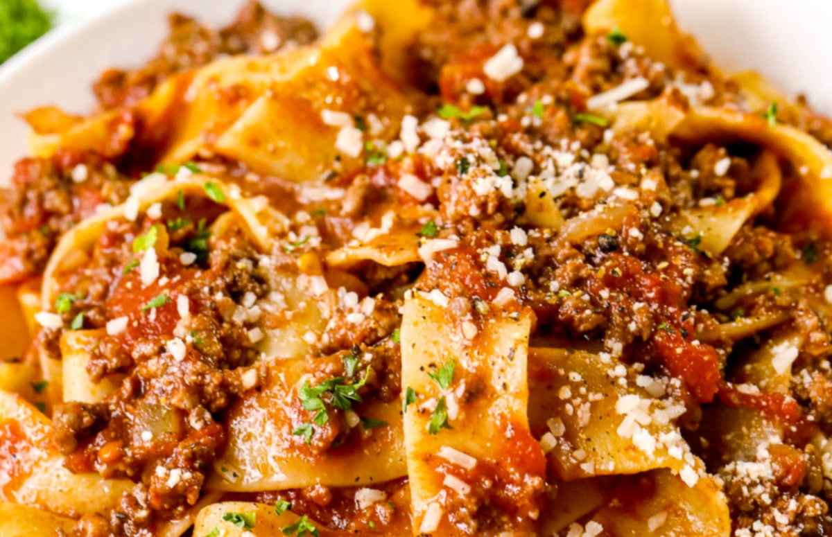 Homemade Bolognese Sauce (Pappardelle) | Hop Creek Farms