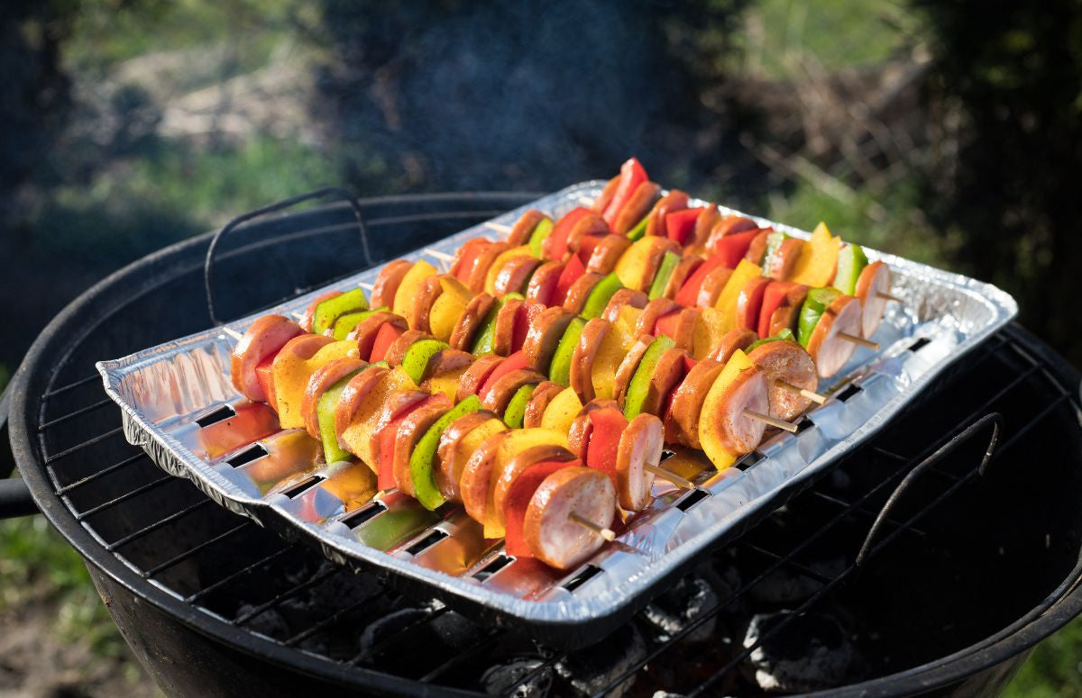 Simple Italian Sausage, Pepper & Onion Skewers | Hop Creek Farms
