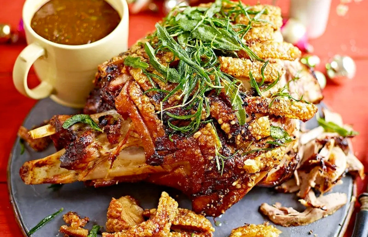 Roast Pork Leg with a Delicious Peppery Herb Rub | Hop Creek Farms