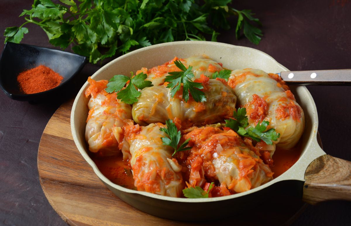 Beef + Pork Stuffed Cabbage Rolls | Hop Creek Farms