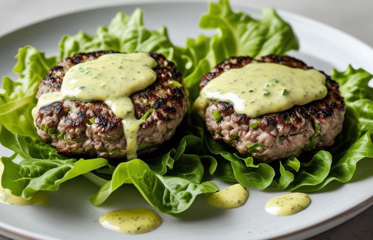 Lamb and Leek Burgers with Lemon Cream | Hop Creek Farms